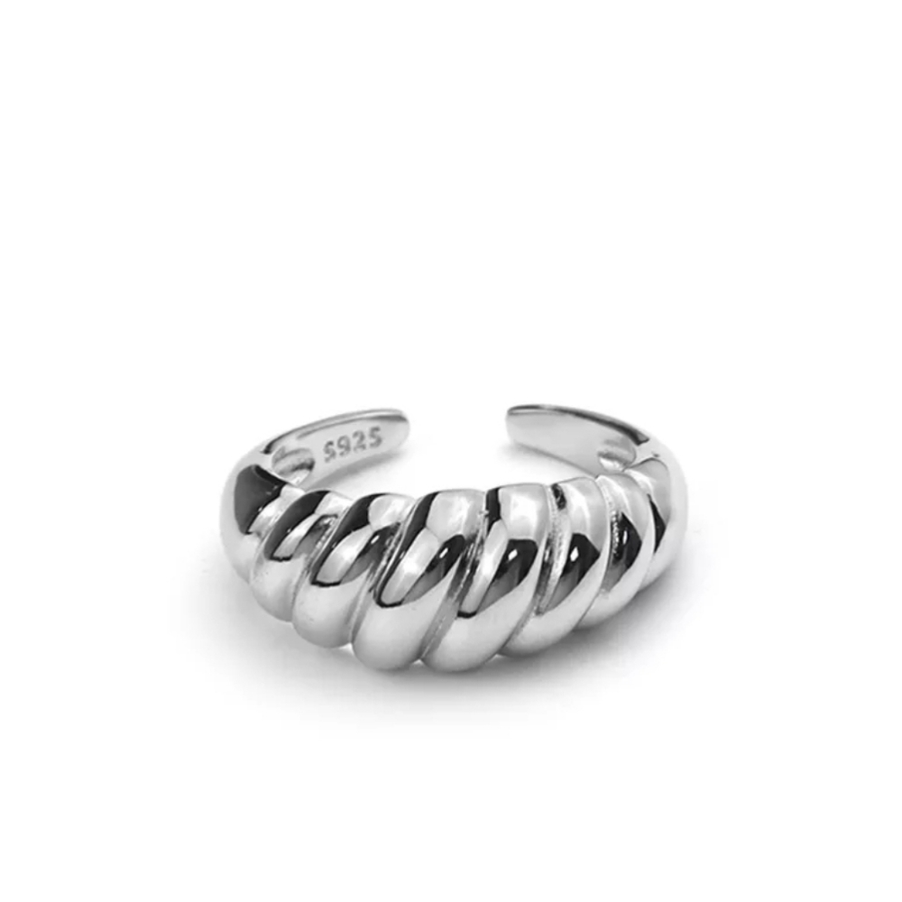 Silver Croissant Ring